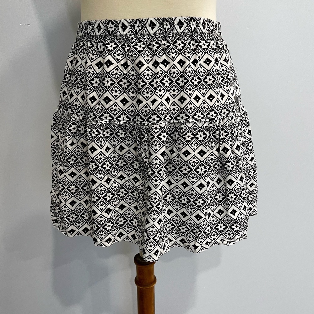 Roxy Black and White Patterned Summer Skirt​